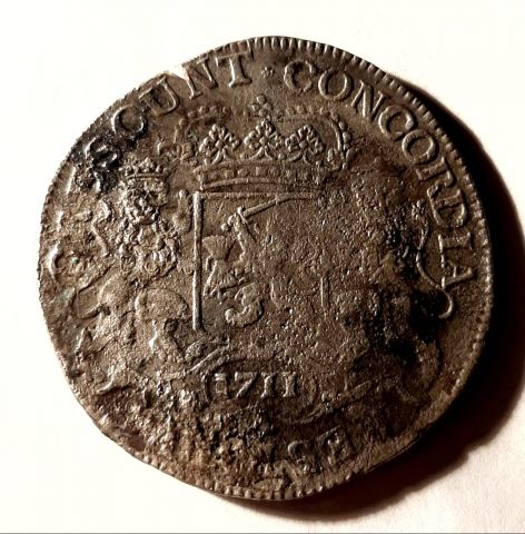 1 дукатон 1711 Утрехт RARE с корабля De Liefde Нидерланды