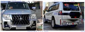 Обвес передний и задний, пластик, на Mitsubishi Pajero 4