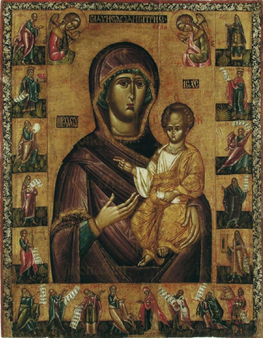 Богоматерь С Пророками икона (рукописная)