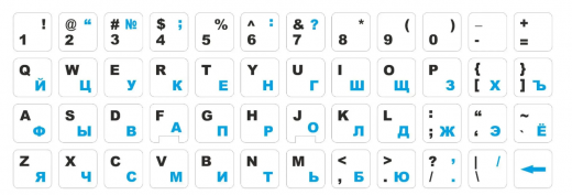 Наклейки для клавиатуры белые