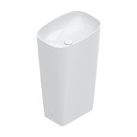 Раковина 55x38 h85 свободностоящая Catalano GREEN слив в пол цвет белый глянцевый 428550001 схема 1