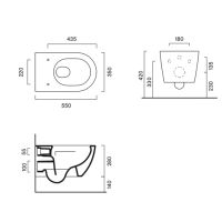 Унитаз подвесной 55x35 Catalano SFERA безободковый смыв Tornado покрытие Cataglaze+ без крепежа цвет белый глянцевый 511550001 схема 2 Унитаз подвесной 55x35 Catalano SFERA безободковый смыв Tornado покрытие Cataglaze+ без крепежа цвет белый глянцевый 511550001 схема 2