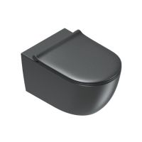 Унитаз подвесной 55x35 Catalano SFERA безободковый смыв Tornado покрытие Twinglaze+ без крепежа цвет черный матовый схема 1