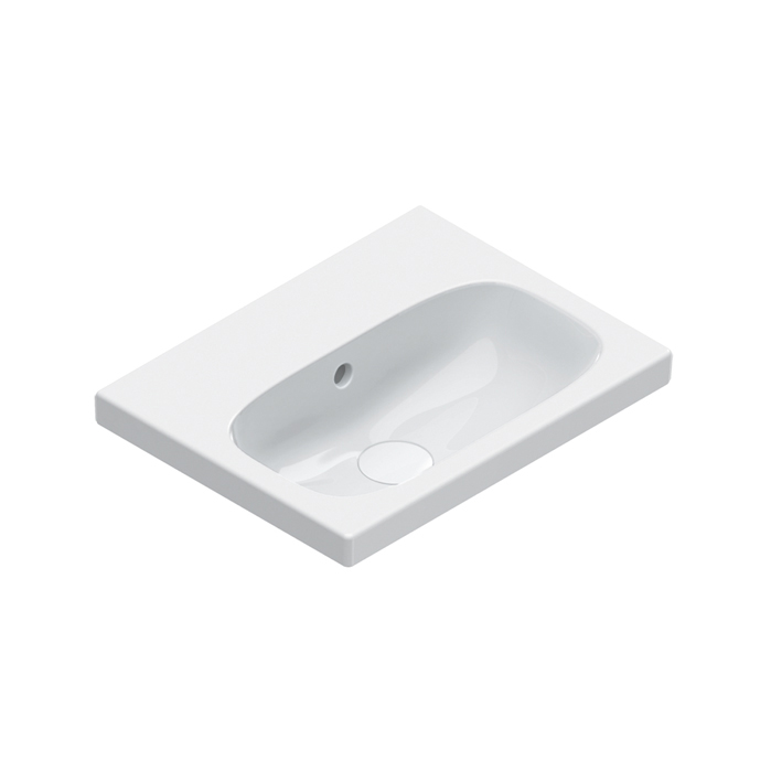 Раковина 45x35 встраиваемая/подвесная Catalano Alvea без отв. под смеситель покрытие Cataglaze+ цвет белый глянцевый 620450001