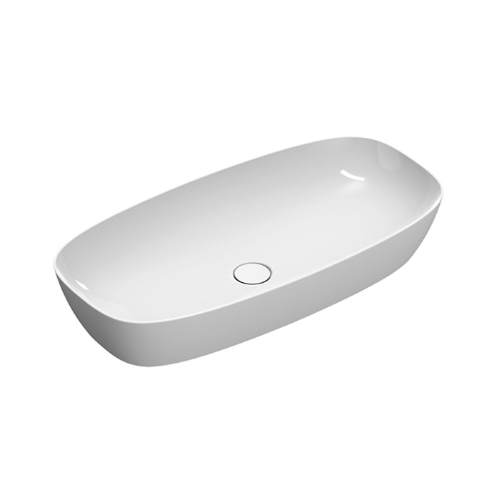 Раковина 80x40 накладная Catalano Alvea без отв. под смеситель покрытие Cataglaze+ цвет белый глянцевый 622800001