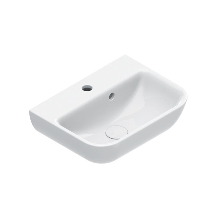 Изображение Раковина подвесная 45*34 Catalano Italy, с 1 отв. под смеситель, покрытие Cataglaze+ с подготовкой для п/с , цвет белый глянцевый