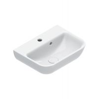 Раковина подвесная Catalano Italy 45х34 см с 1 отв. под смеситель покрытие Cataglaze+ с подготовкой для п/с  цвет белый глянцевый 720451001 схема 1