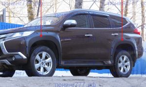 Расширители арок на Pajero Sport 3, широкая версия