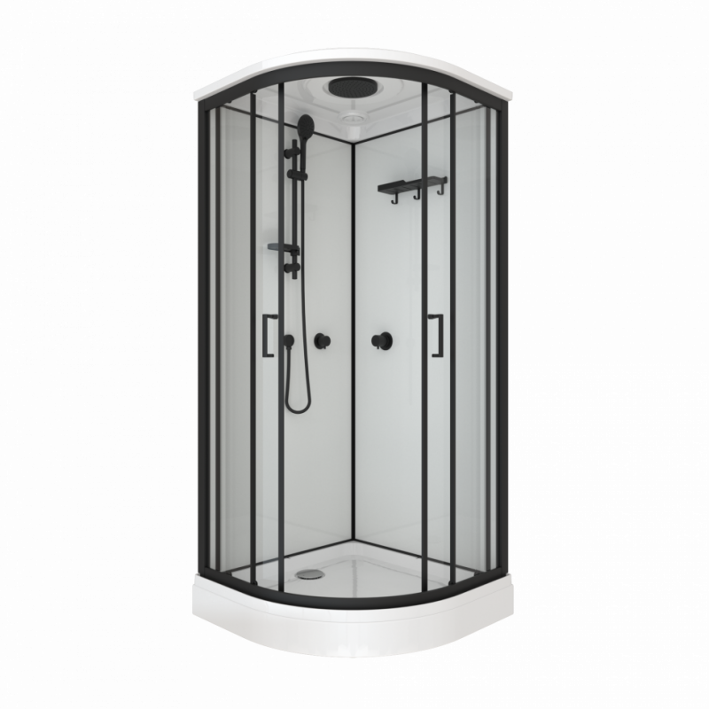 Душевая кабина Triton Прайм-Блэк М3 90х90 А, низкий поддон DK401