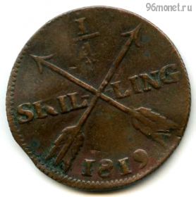 Швеция 1/4 скиллинга 1819