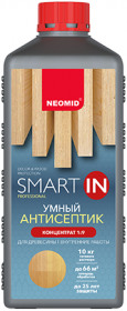 Декоративный Антисептик-Концентрат (1:9) Neomid Smart In 1л Огненный Коралл для Древесины без Запаха / Неомид Смарт.