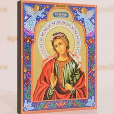 Икона Мирослава Константинопольская с окладом "Праздничные ангелы" (14х18см)