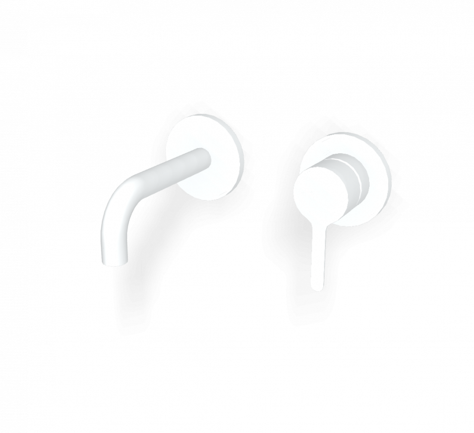 Cмеситель для раковины для настенного монтажа Fima carlo frattini Snap F3121WSX9 излив 120мм ФОТО