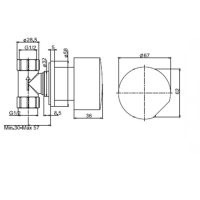 Вращающийся смеситель на борт ванны Fima carlo frattini So F3183/1 схема 2 Вращающийся смеситель на борт ванны Fima carlo frattini So F3183/1 схема 2