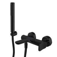 Смеситель внешнего монтажа на ванну с душевым комплектом Fima carlo frattini Flo F3804 схема 1