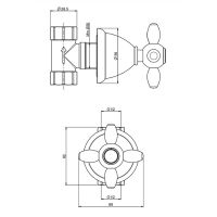 Fima carlo frattini Olivia Запорный вентиль 1/2 F5023/1 схема 2