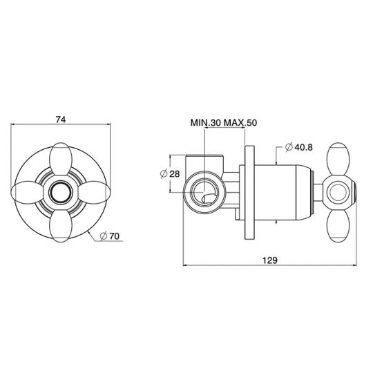 Fima carlo frattini Olivia переключатель на 2 источника F5033/2 схема 2