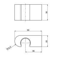 Держатель для душа Fima Сarlo frattini Switch F5904 схема 13 Держатель для душа Fima Сarlo frattini Switch F5904 схема 13