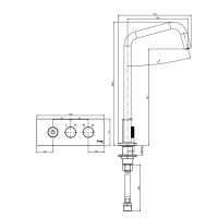 Смеситель для раковины настенный с изливом для столешницы Fima carlo frattini Switch ON F5951D схема 13