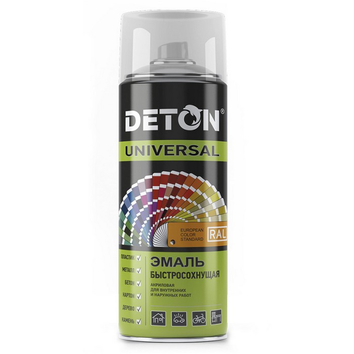 Deton RAL Автоэмаль RAL7024 графитово-серая, матовая, в аэрозольном баллоне, объем 520мл.