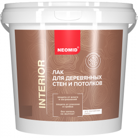 Лак для Дерева Neomid Interior 1л без Запаха для Внутренних Работ / Неомид Интериор