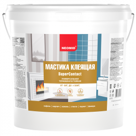 Мастика Клеящая Neomid Supercontact 4кг Универсальная, Термовлагостойкая  от -50°С до +1300°С / Неомид Суперконтакт