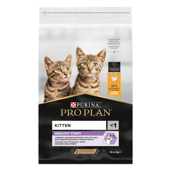 Сухой корм для котят Pro Plan Kitten Healthy Start с курицей