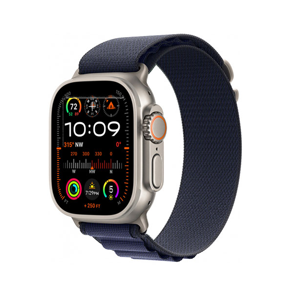 Apple Watch Ultra 2 GPS, 49mm, Natural Titanium + ремешок Alpine Loop «Navy»