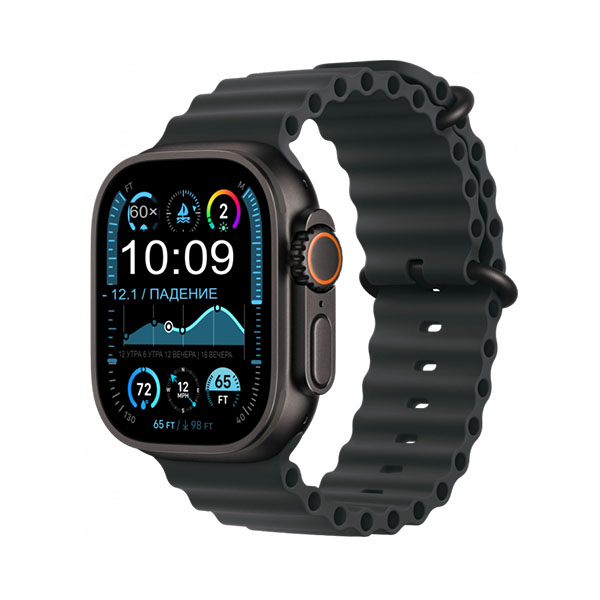 Apple Watch Ultra 2 GPS, 49mm, Black Titanium + ремешок Ocean Band «Black»