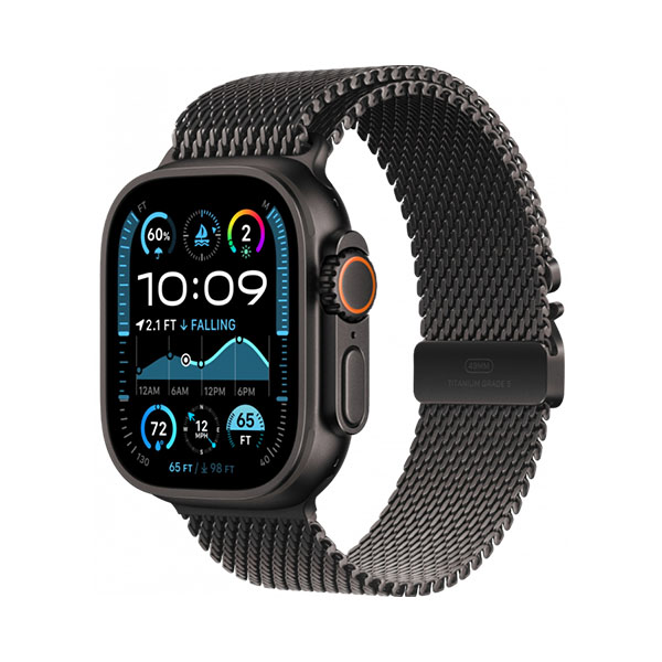 Apple Watch Ultra 2 GPS, 49mm, Black Titanium + ремешок Black Titanium Milanese Loop