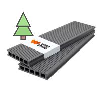Террасная доска из МПК 150*28 мм WoodGrand цвет: Grigio