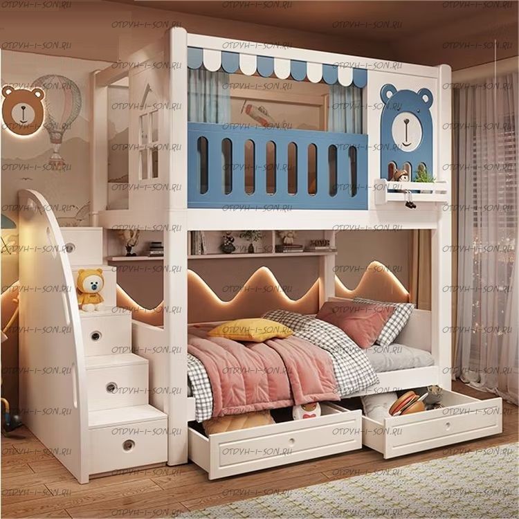 Кровать двухъярусная, Кровать-домик Sky №457