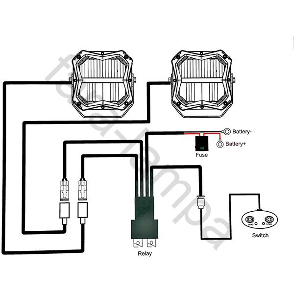 Светодиодные фары диоптрические 50 ватт ближний свет с ДХО