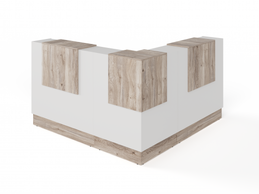 RTD093-170 Стойка ресепшн угловая 7-170 1700х1700х1200