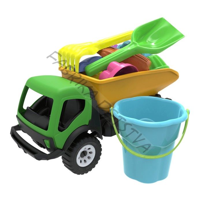 Песочный набор с самосвалом «Дюна», 12 предметов, МИКС