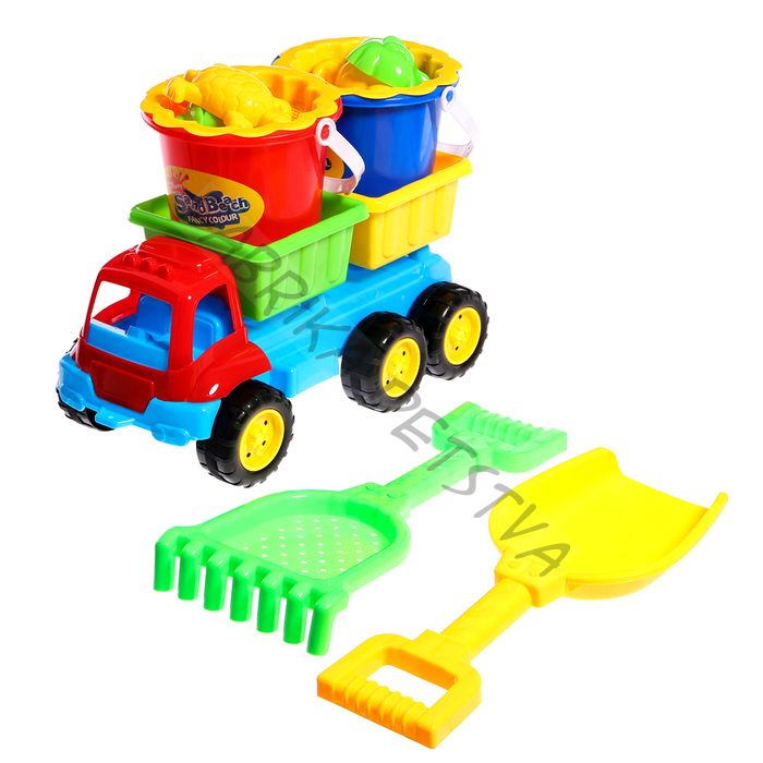 Набор для игры в песке «Грузовик», 11 предметов