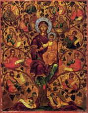 Древо Иессеево икона Божией Матери (рукописная)