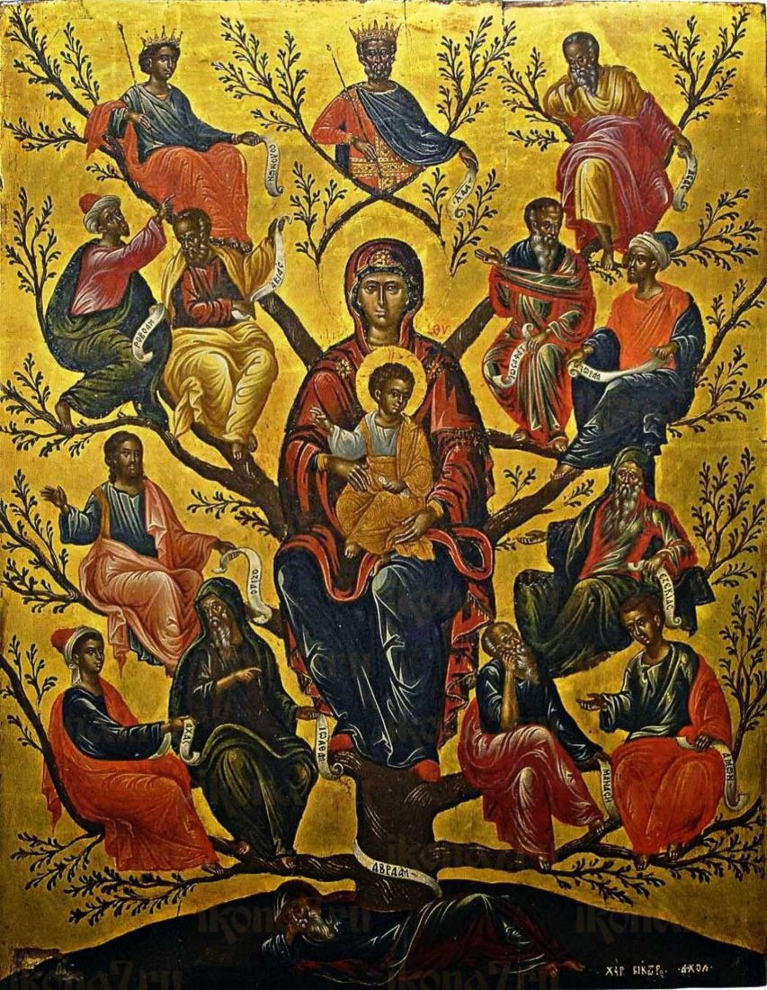 Икона Древо Иессеево: Символ Рода и Священной Наследственности (рукописная)