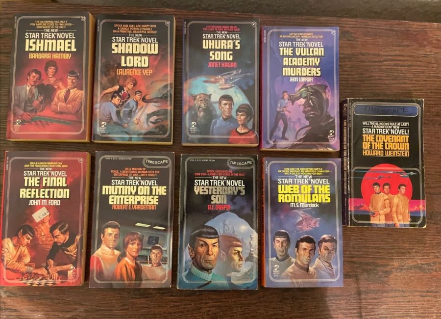 Star trek Books 4, 10-12, 16, & 20-31