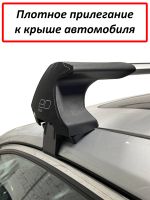 Багажник на крышу Nissan Teana L33 (sedan, 2014-2020), ED Tana, с замком, серебристые крыловидные дуги