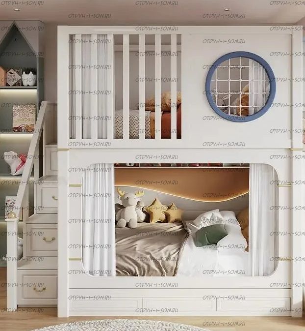 Кровать двухъярусная, Кровать-домик Sky