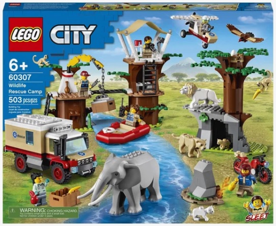 Конструктор LEGO City 60307 Лагерь спасения дикой природы