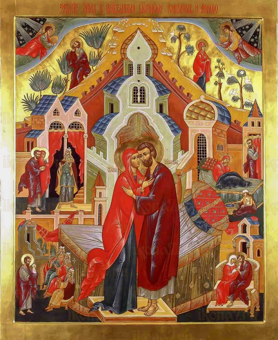 Икона Зачатие Пресвятой Богородицы (рукописная)