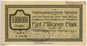 Германия. Нотгельд г. Мамминг 5.000.000 марок 1923