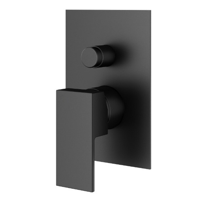 Внутренняя часть встраиваемого смесителя Plumberia Selection IXO INT0036NO для душа на 2 выхода с кнопочным девиатором диаметр 35 мм