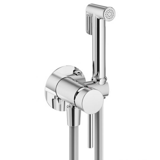 Гигиенический душ со смесителем Plumberia Selection IXO XO2000BO душ и держатель из металла шланг PVC 1250 мм схема 3