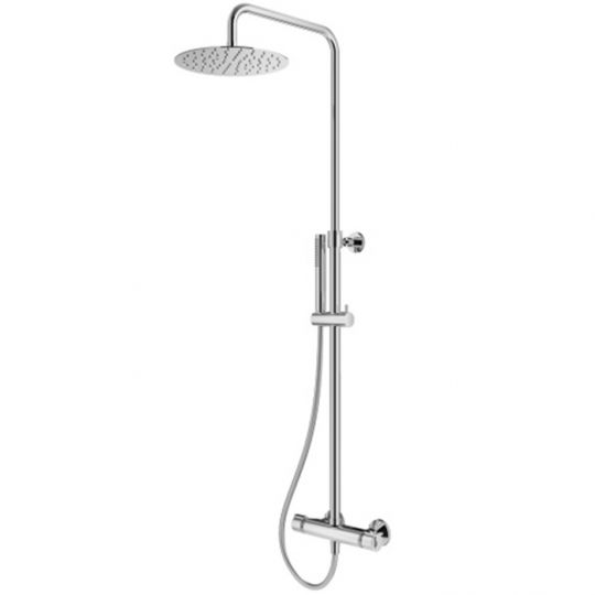 Душевая колонна телескопическая поворотная Plumberia Selection IXO XO6302 верхний душ 250 мм ручной душ 1 режим шланг 150 мм схема 3