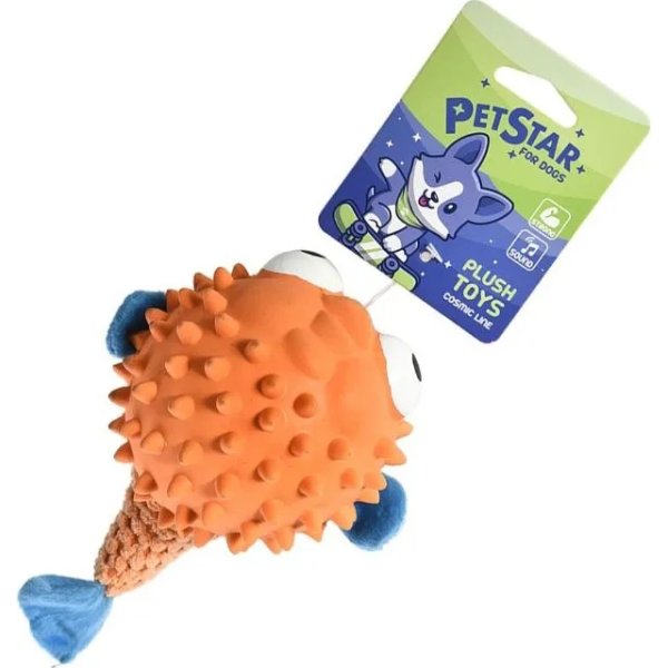 Игрушка для собак Pet Star Мяч Рыбка Фугу с пищалкой