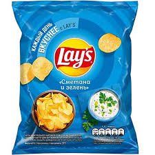 Чипсы ”Lays” сметана и зелень 70 грамм