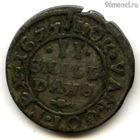 Дания 2 скиллинга 1677